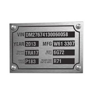 aluminium name plate