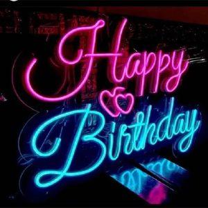 birthday neon sign